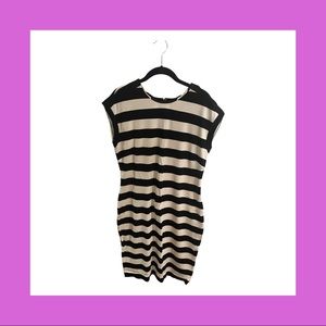 J.Crew Black & White Striped Dress